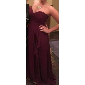 Wine Bridesmaid Dress